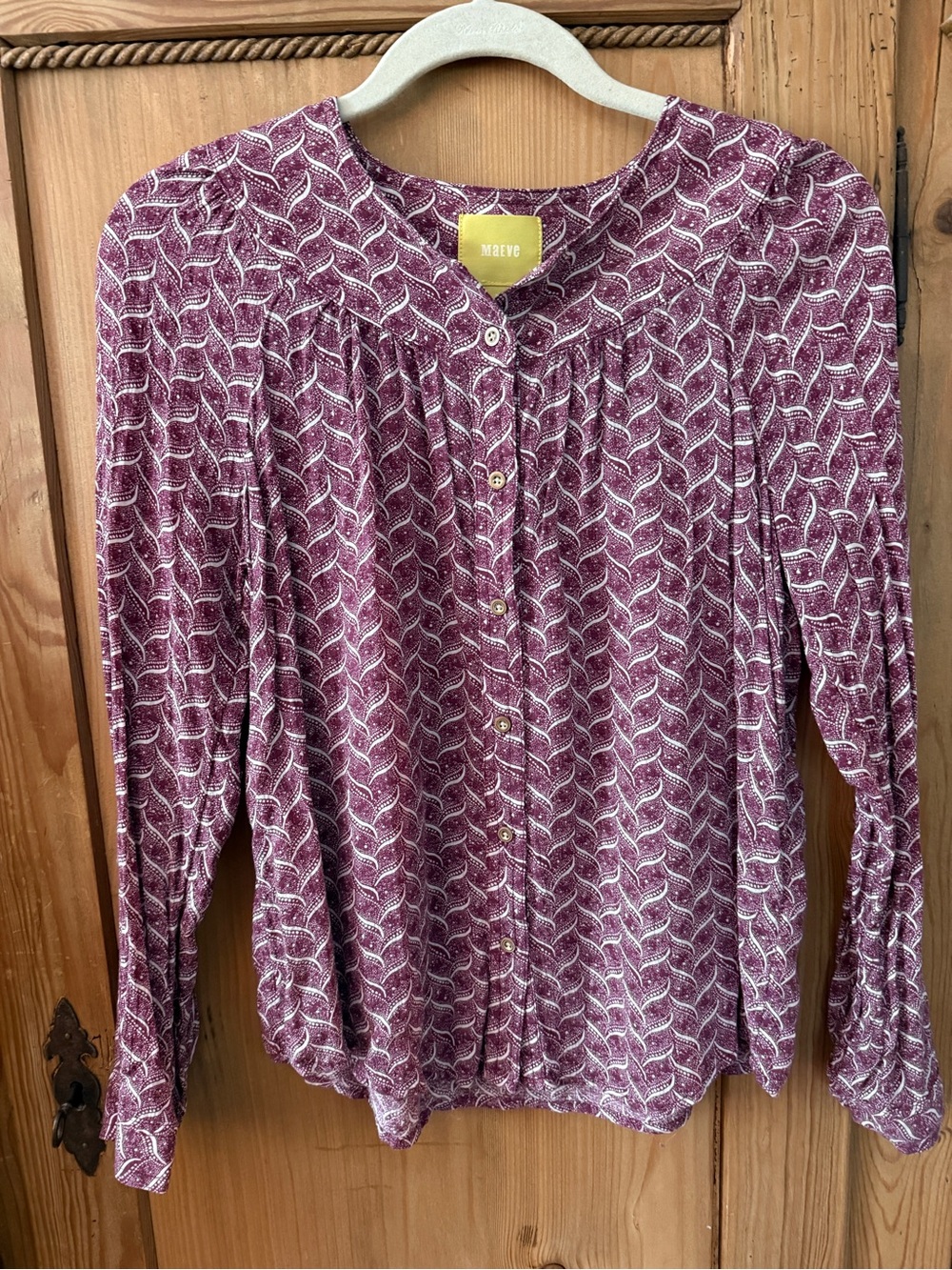 Anthropologie Maeve Orli geometric patterned Blouse